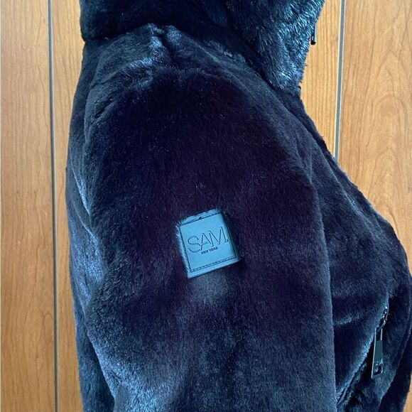 Sam. Girl's Harlow Faux Fur Jacket size 10 - Picture 7 of 12